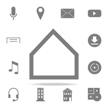 Centered house icon. web icons universal set for web and mobile