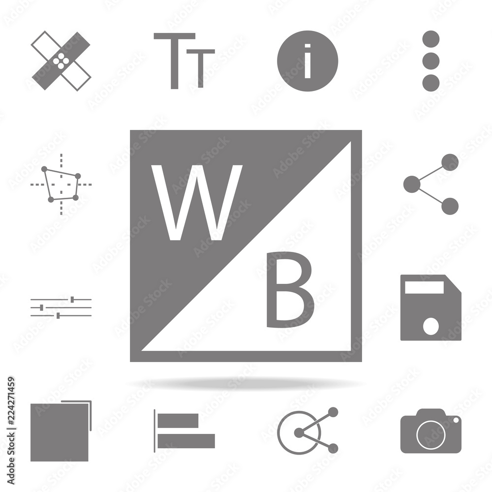 Poster white balance sign icon. web icons universal set for web and mobile
