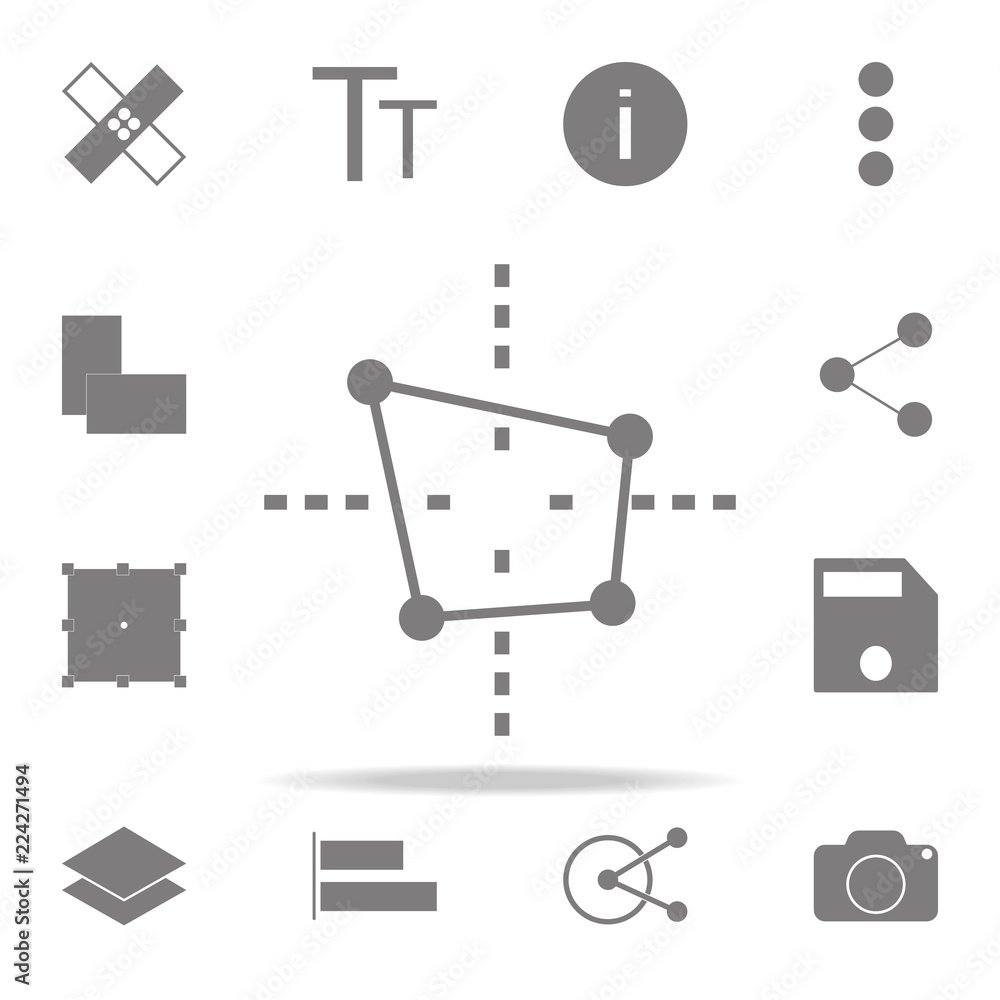 Aufkleber perspective sign icon. web icons universal set for web and mobile