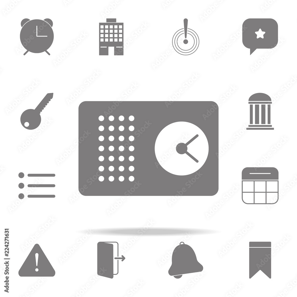Poster radio clock icon. web icons universal set for web and mobile