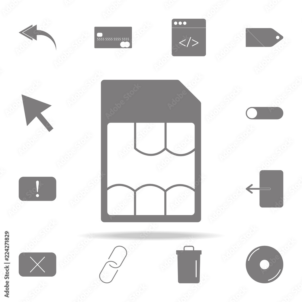 Poster sim card symbol icon. web icons universal set for web and mobile