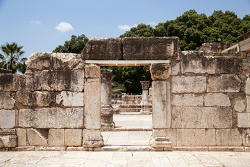 Fototapeta na wymiar Old Synagogue - Capernaum - Galilee