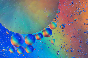 Rainbow Abstract Oil Drops in Water