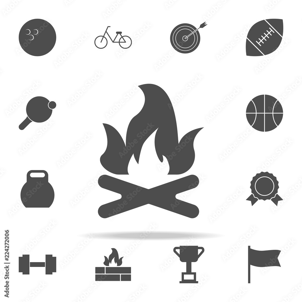 Poster bonfire icon. web icons universal set for web and mobile