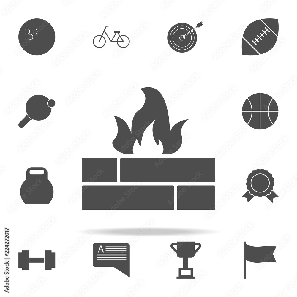 Aufkleber fire sign icon. web icons universal set for web and mobile