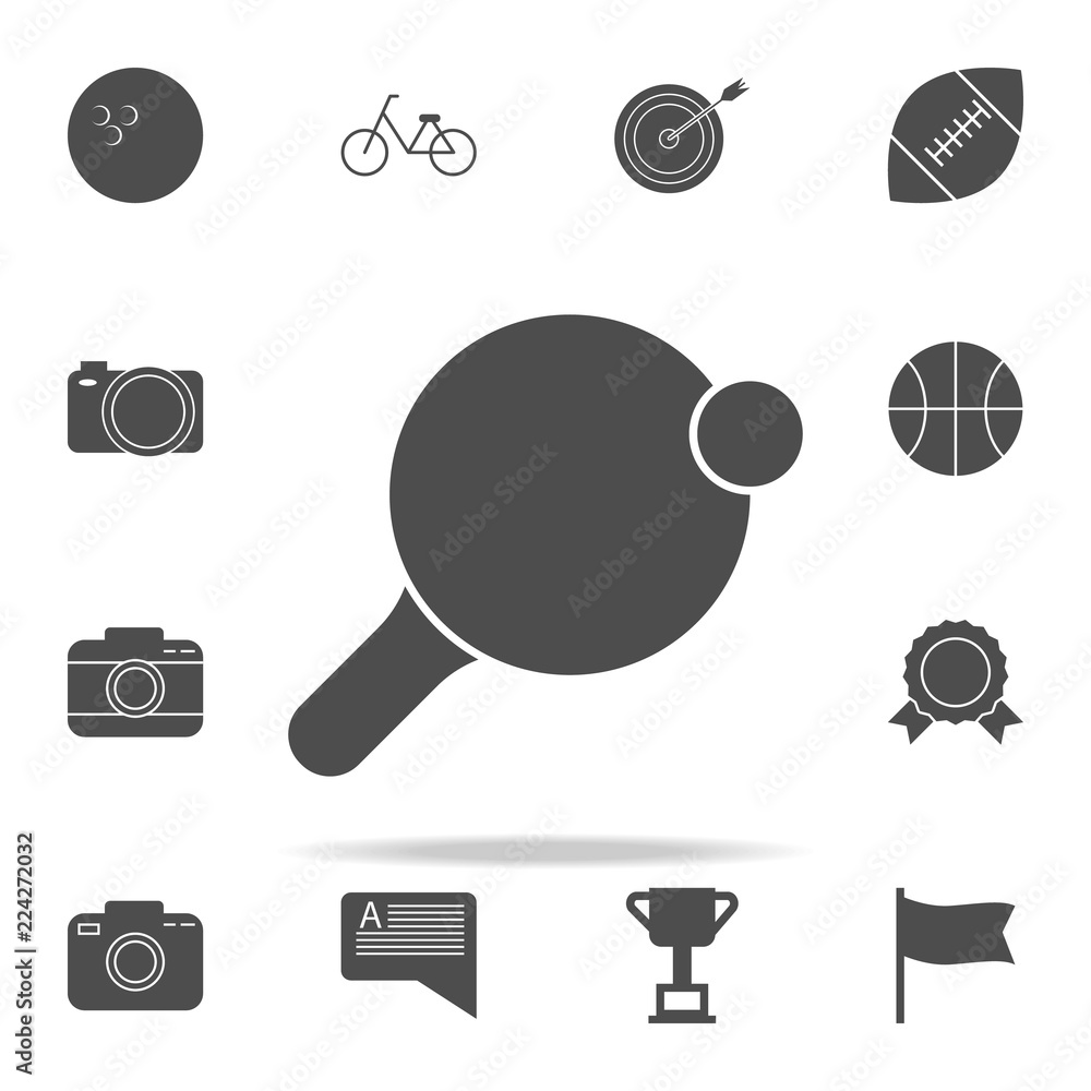 Poster rackets for table tennis icon. web icons universal set for web and mobile