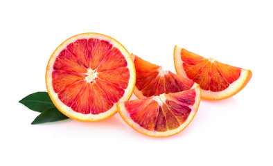 blood orange isolated on white background
