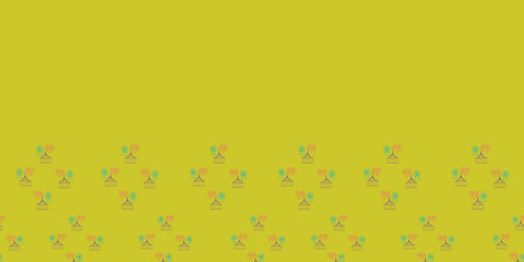 Vector yellow diamond border carnival seamless pattern background. Suitable for fabrics, wallpapers, gift wrappers, scrapbook projects