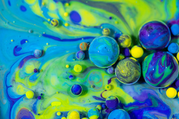 Colorful Paint Bubbles Abstract