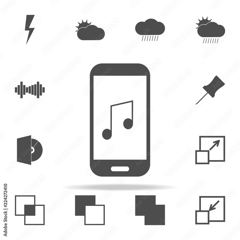 Poster music on your smartphone icon. web icons universal set for web and mobile