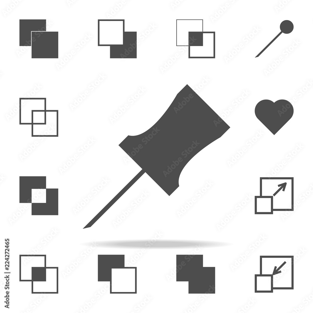 Poster pin for fastening icon. web icons universal set for web and mobile