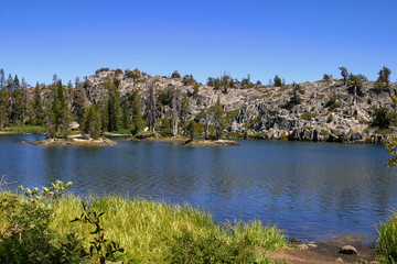 Fototapeta na wymiar Loch Leven Lake in N. California