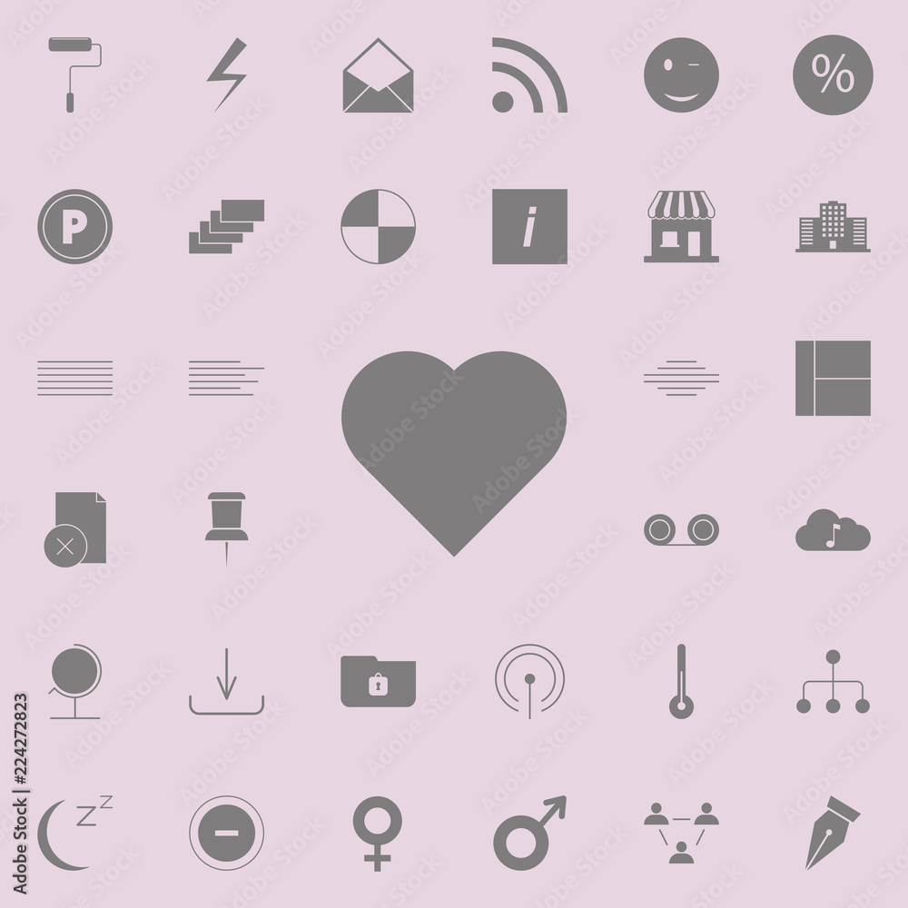 Aufkleber heart icon. web icons universal set for web and mobile