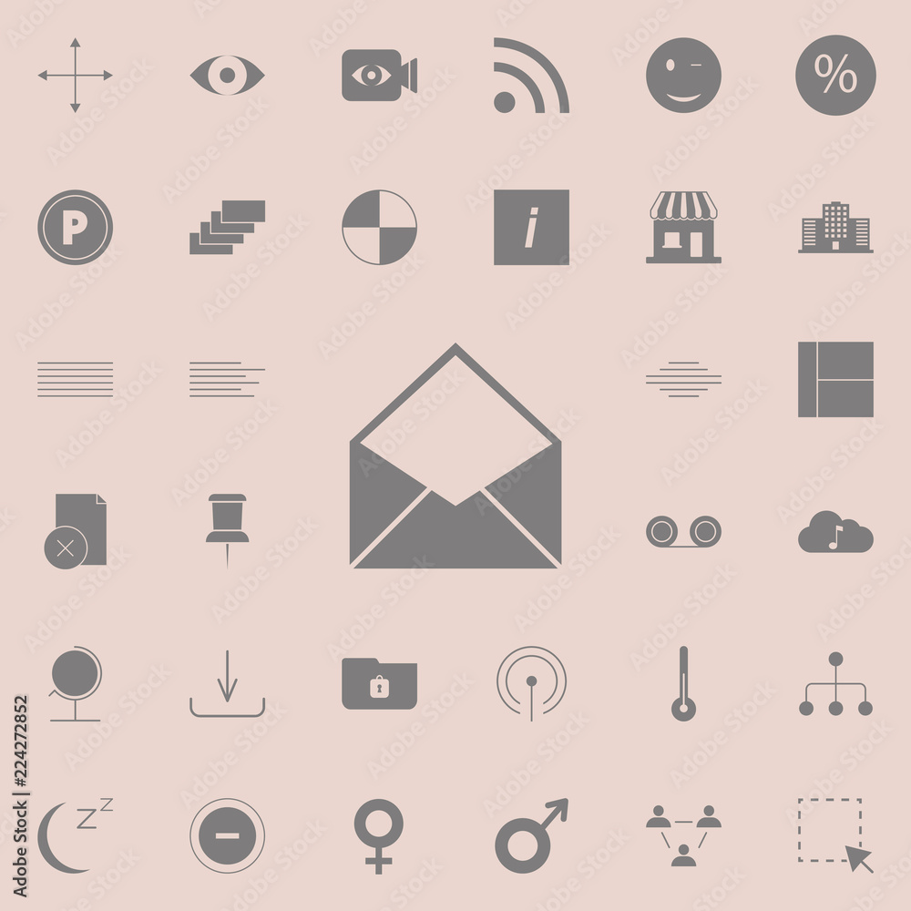 Poster open envelope icon. web icons universal set for web and mobile