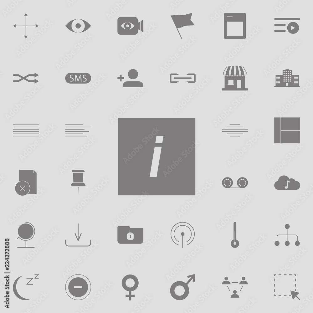 Aufkleber italic type style graphic design icon. web icons universal set for web and mobile