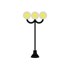 Isolated public lamp icon
