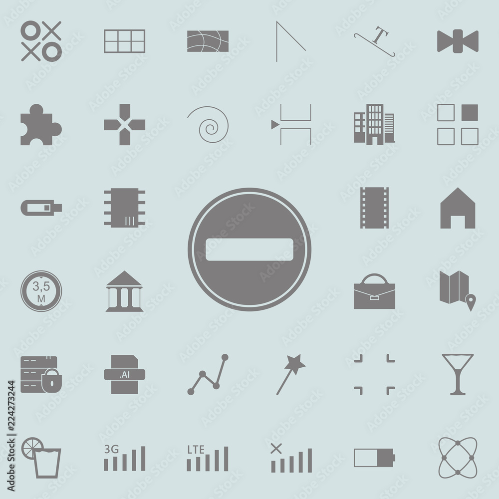 Poster no entry for vehicular traffic icon. web icons universal set for web and mobile