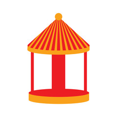 Isolated empty carnival carousel icon
