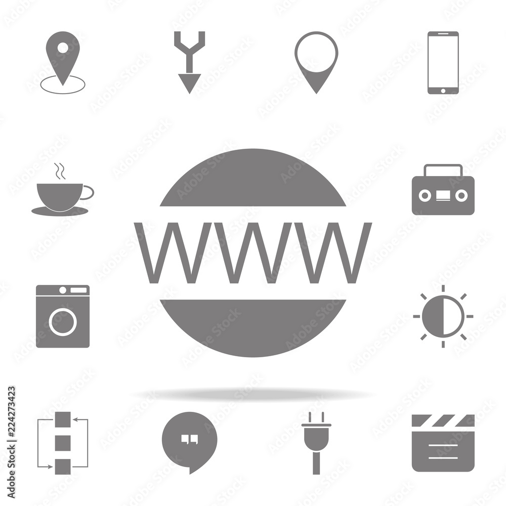 Aufkleber www web icon. web icons universal set for web and mobile