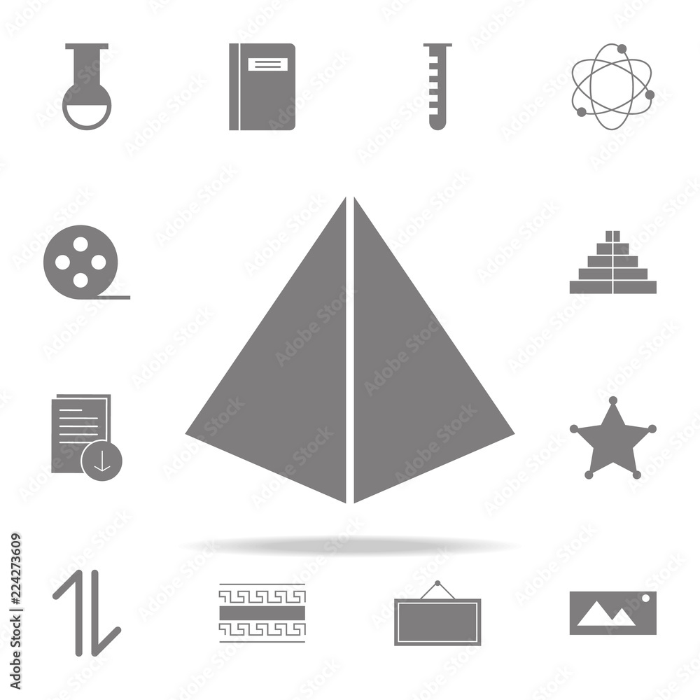 Aufkleber pyramid icon. web icons universal set for web and mobile