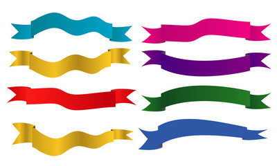 Obraz premium collection of ribbon banner vector
