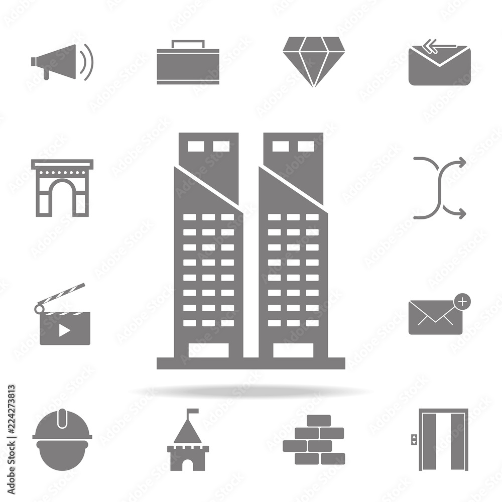 Aufkleber twin towers icon. web icons universal set for web and mobile