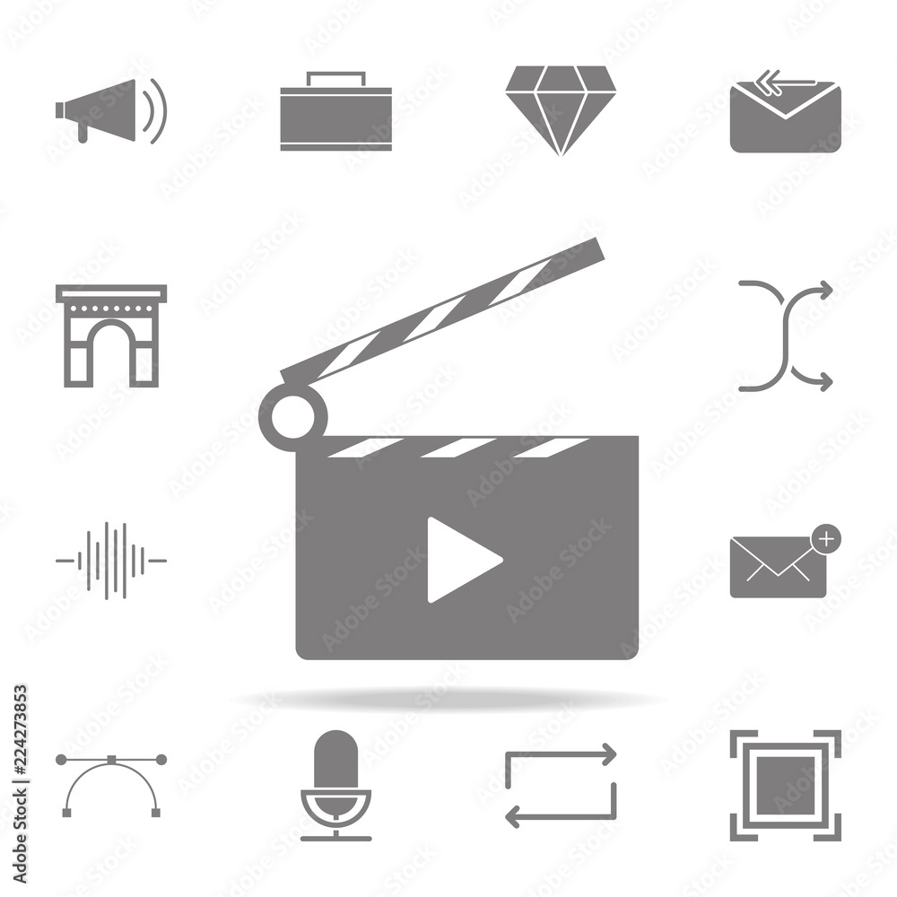 Aufkleber video icon. web icons universal set for web and mobile