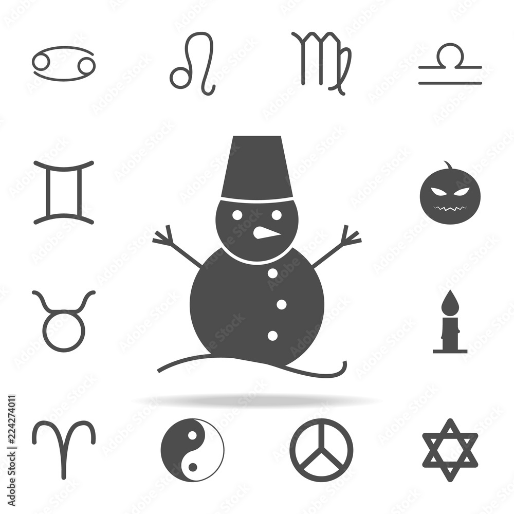 Poster snowman icon. web icons universal set for web and mobile