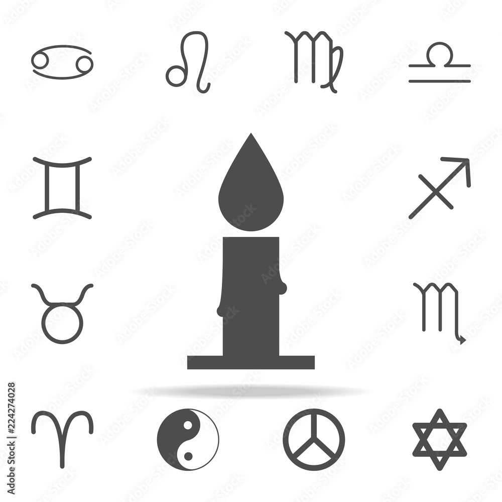 Poster burning candle icon. web icons universal set for web and mobile