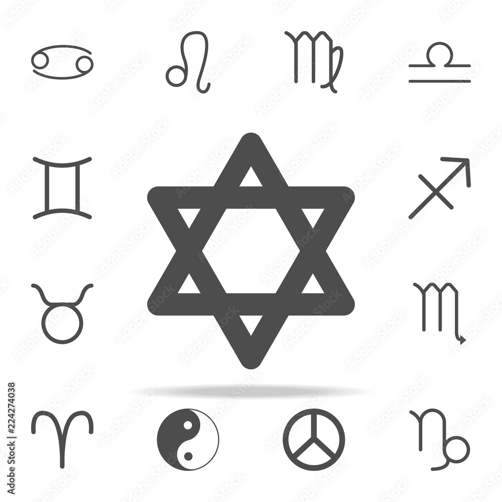Poster star of david icon. web icons universal set for web and mobile