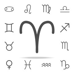 zodiac aries mars icon. web icons universal set for web and mobile