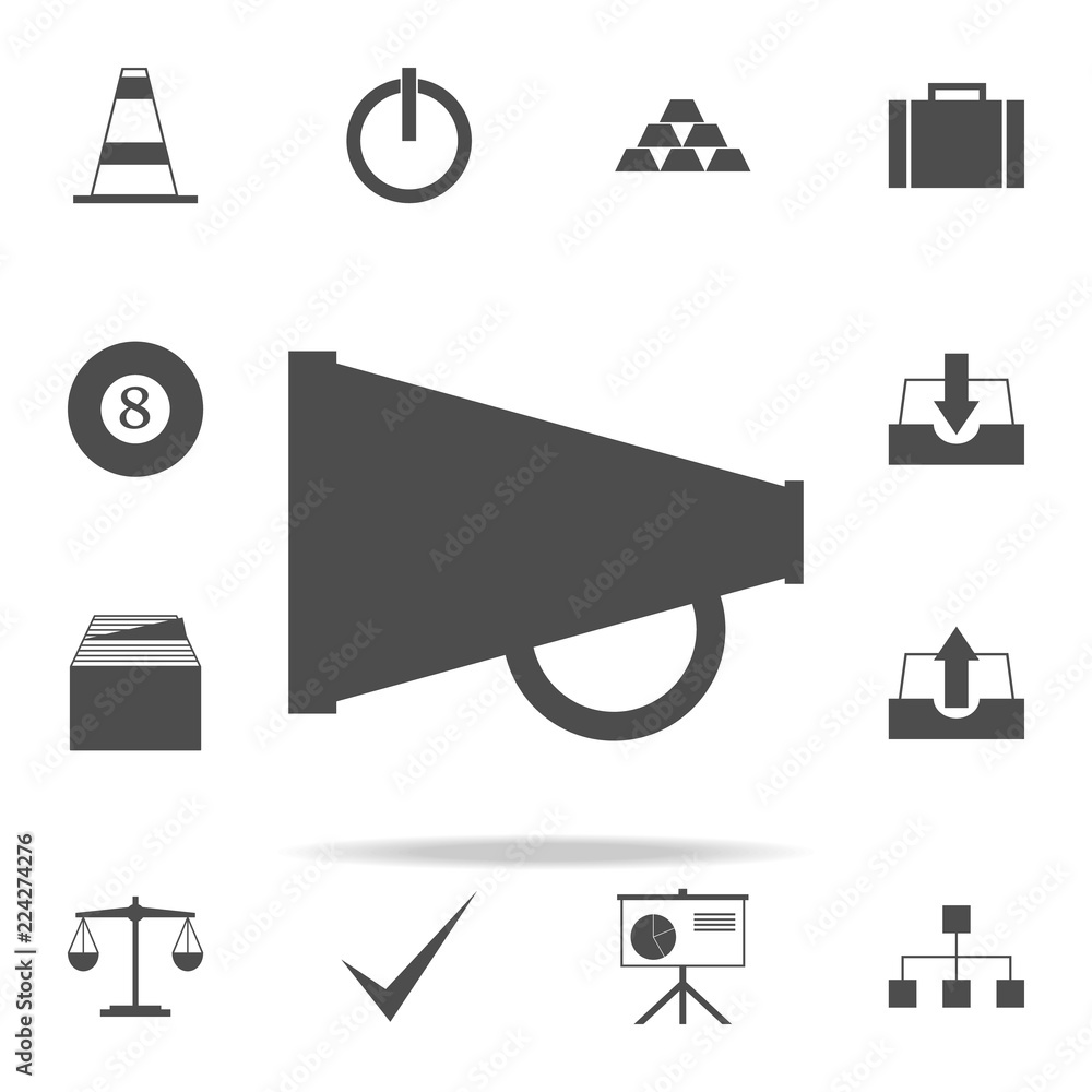 Poster megaphone mechanical icon. web icons universal set for web and mobile