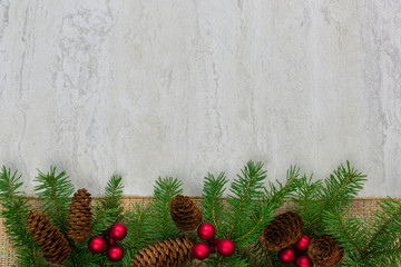 Holiday border along the bottom side with copy space