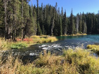 Obraz premium Fall at Blue Hole on the Deschutes River 