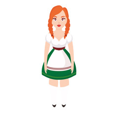 beautiful bavarian woman traditional clothes