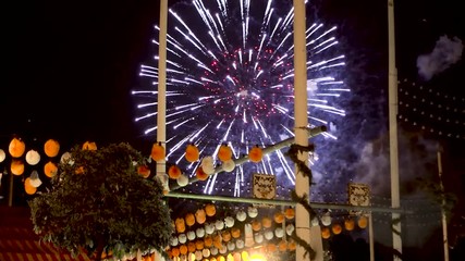 Fireworks endind the Feria of Sevilla, an explosion of colors and sounds to end this great week.