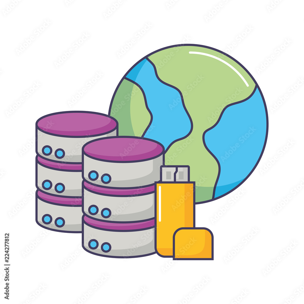 Poster database server world usb information