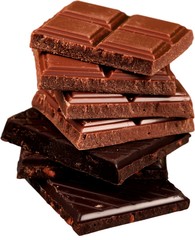 Stack Blocks of Chocolate - Isolated