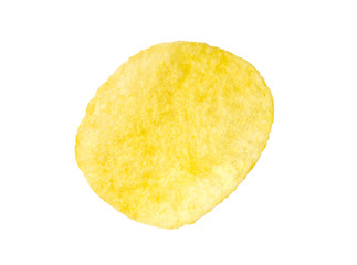 potato chips isolated on white background with clipping path