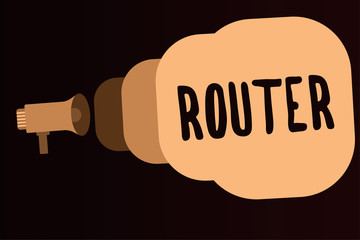 Handwriting text Router. Concept meaning power tool with shaped cutter used carpentry making grooves joints.