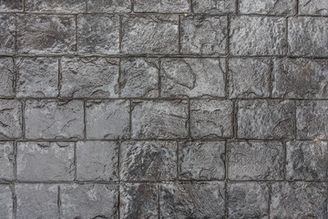 Black stone floor