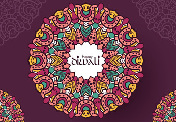 Diwali Hindu festival greeting card