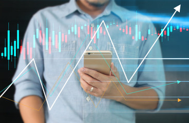  hand holding smartphone device and touching screen