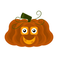 Happy Halloween pumpkin cartoon character
