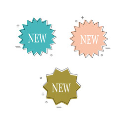 set of abstract star burst geometric sale banner or background vector