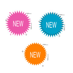 set of abstract star burst geometric sale banner or background vector