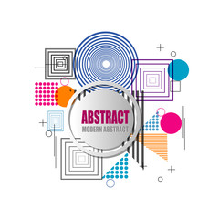 Abstract colorful geometric pattern design and background