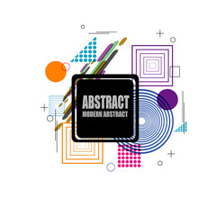 Abstract colorful geometric pattern design and background