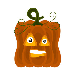 Happy Halloween pumpkin cartoon character