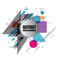 Abstract colorful geometric pattern design and background